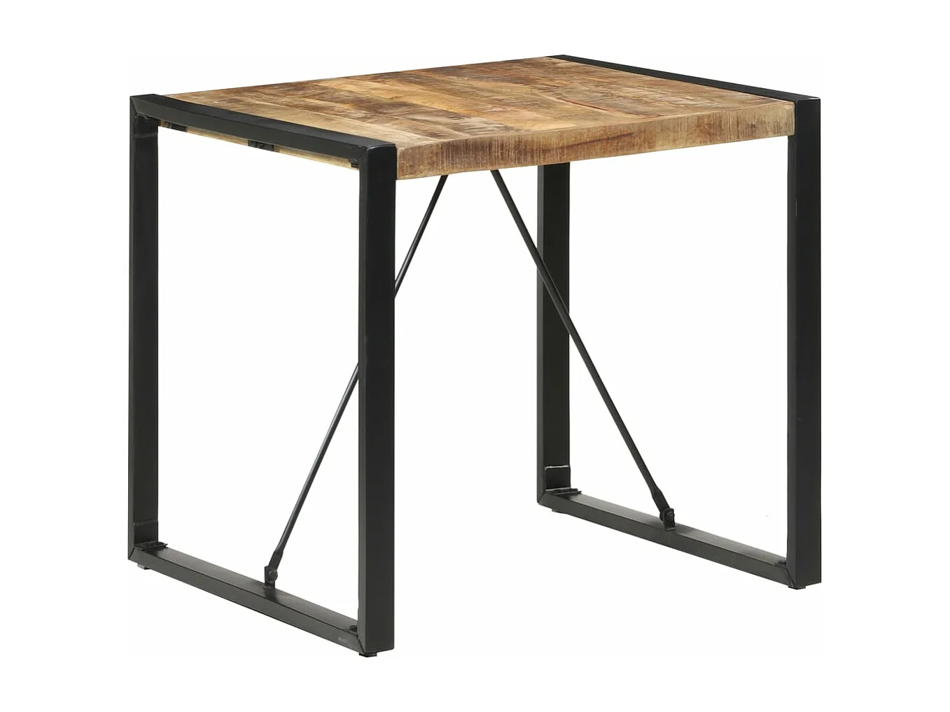 Eettafel 80x80x75 cm ruw mangohout