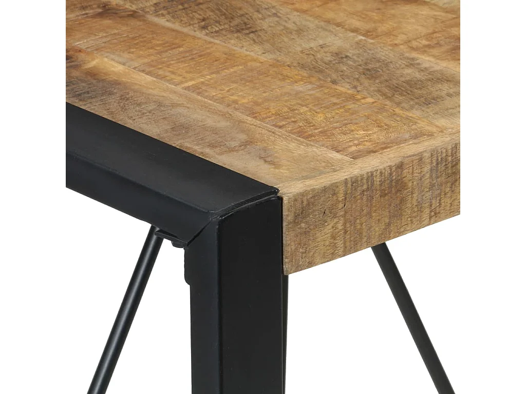 Eettafel 80x80x75 cm ruw mangohout