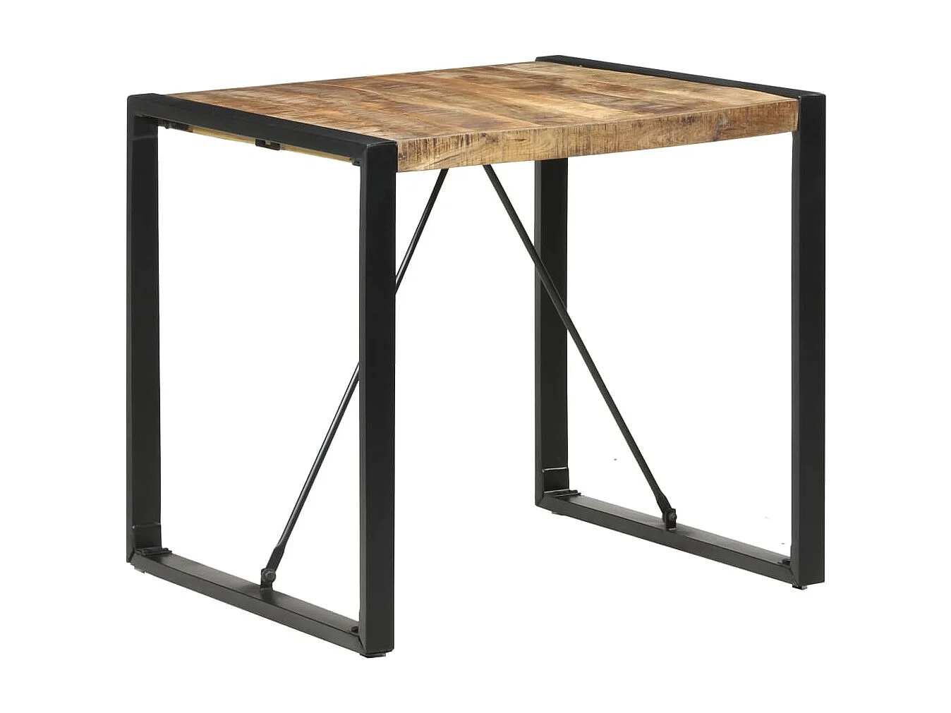 Eettafel 80x80x75 cm ruw mangohout