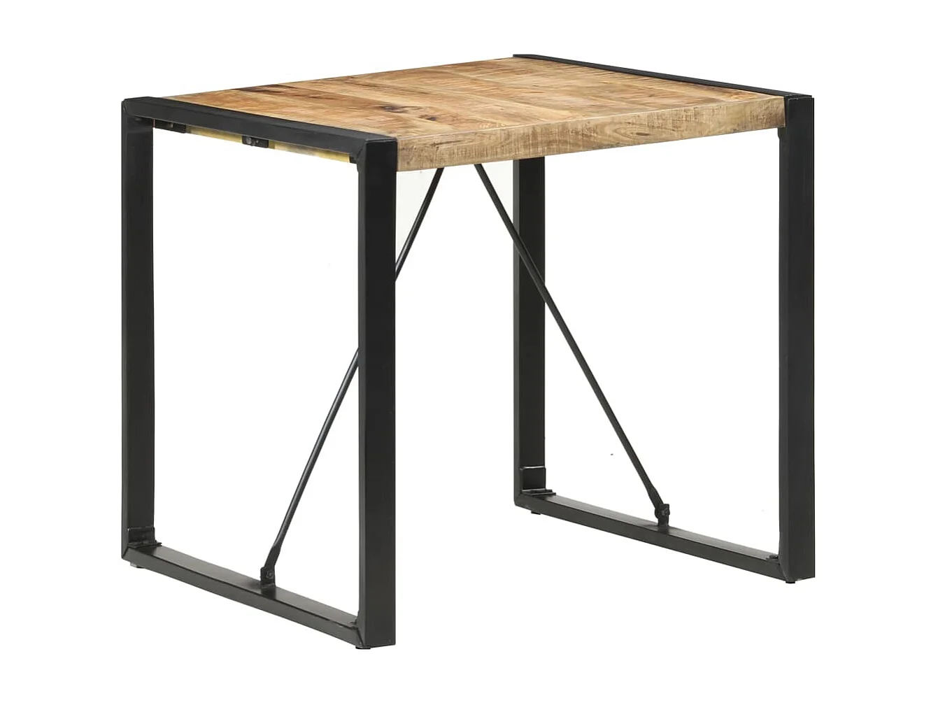 Eettafel 80x80x75 cm ruw mangohout