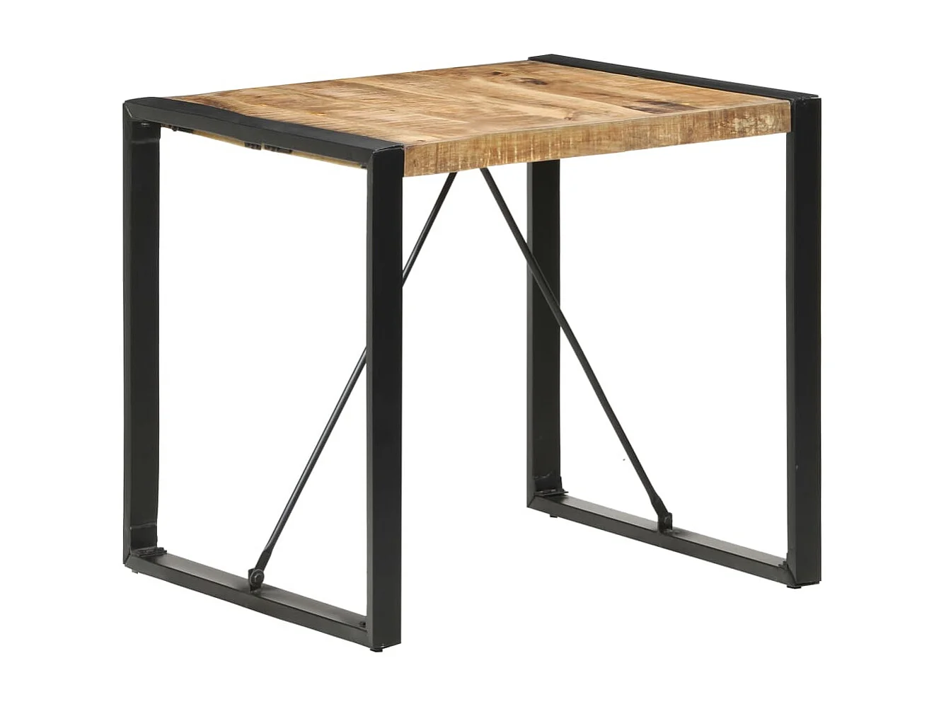 Eettafel 80x80x75 cm ruw mangohout