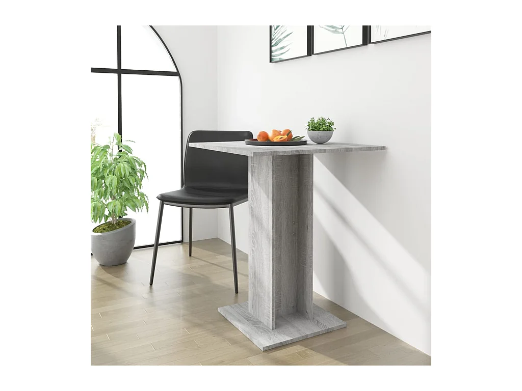 Table de bistro Sonoma gris 60x60x75 cm Bois d'ingénierie