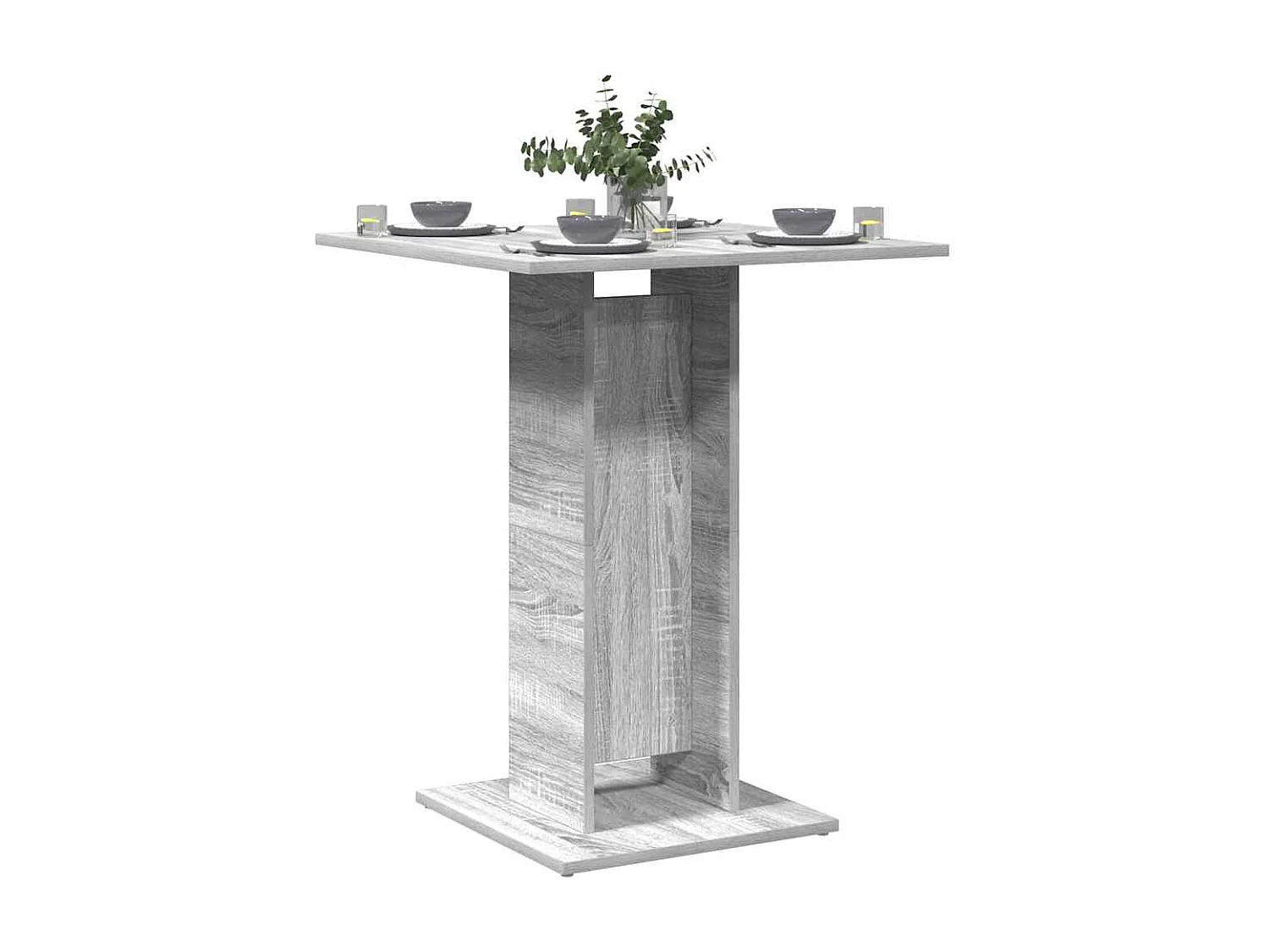 Table de bistro Sonoma gris 60x60x75 cm Bois d'ingénierie