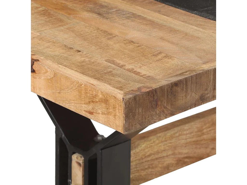 Mesa de comedor madera de mango rugosa 180x90x76 cm