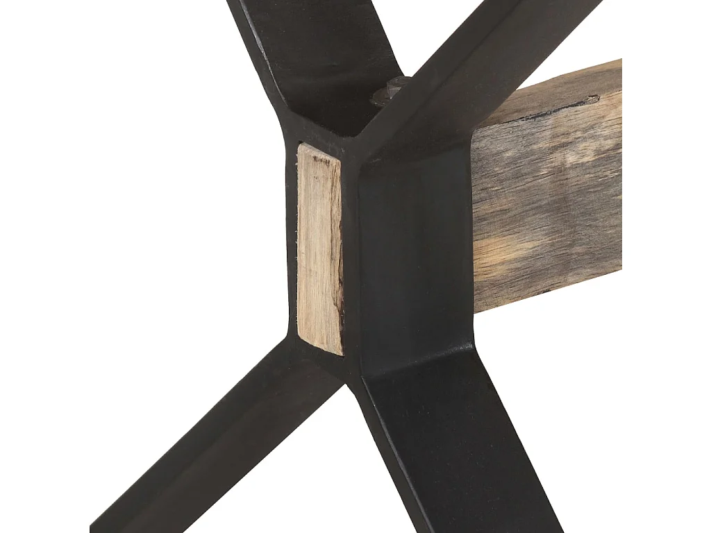 Mesa de comedor madera de mango rugosa 180x90x76 cm