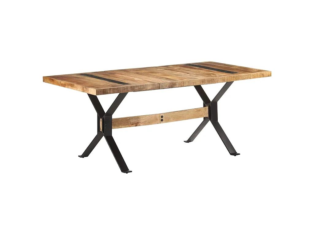 Table de salle à manger 180x90x76 cm Bois de manguier brut