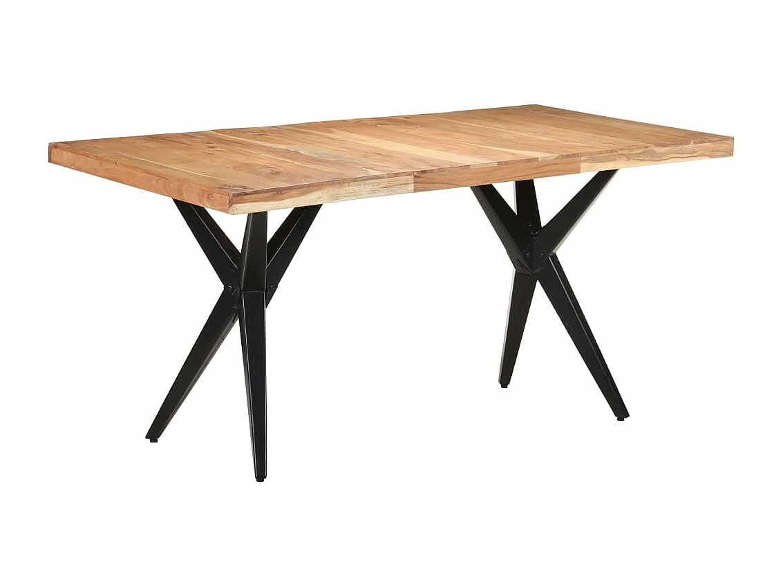 Mesa de jantar 160x80x76 cm madeira de acácia maciça