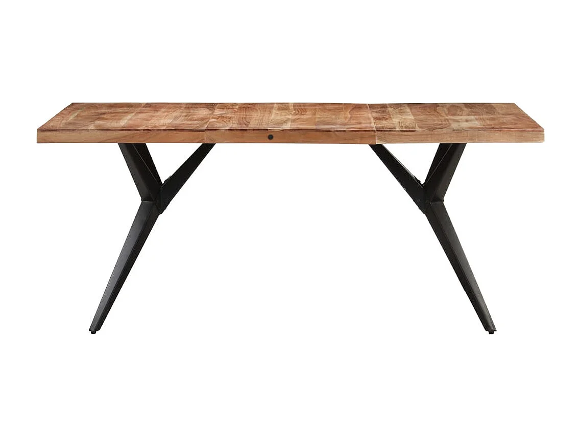 Mesa de comedor de madera maciza de acacia 160x80x76 cm