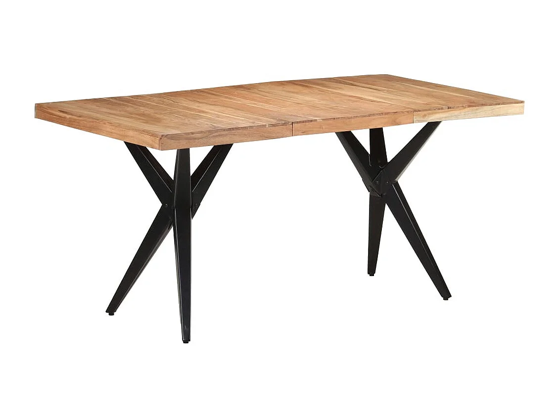 Mesa de comedor de madera maciza de acacia 160x80x76 cm