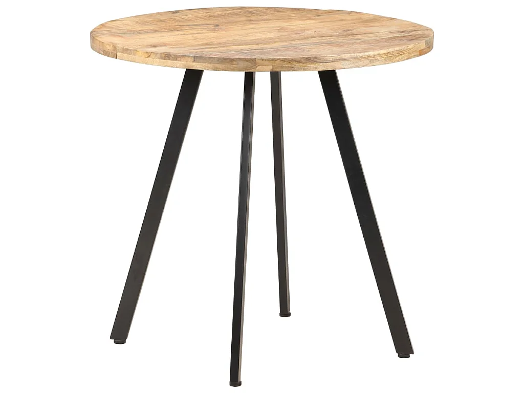 Table de salle à manger 80 cm Bois de manguier brut