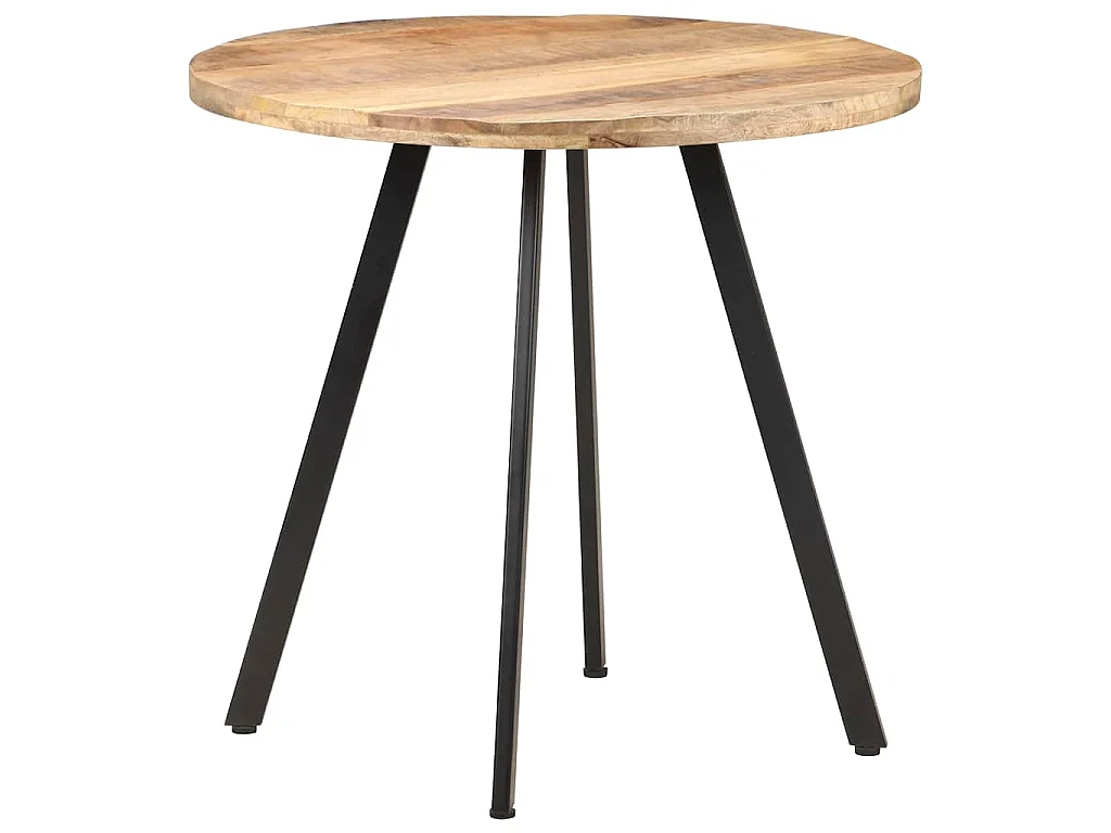 Table de salle à manger 80 cm Bois de manguier brut