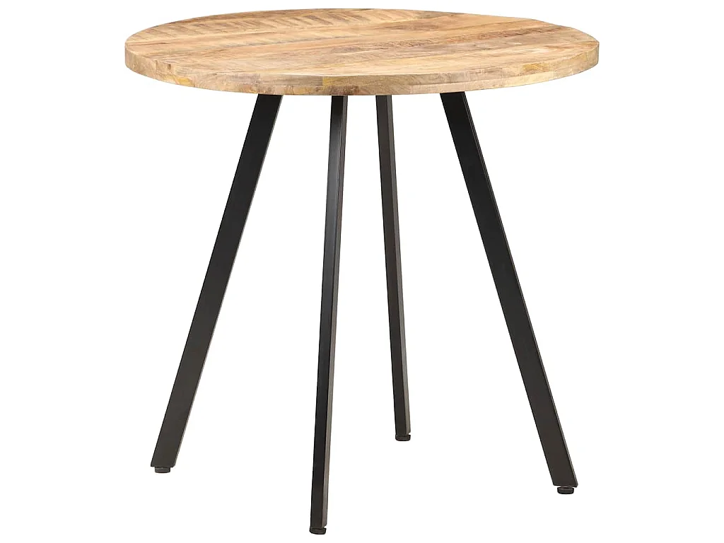 Table de salle à manger 80 cm Bois de manguier brut