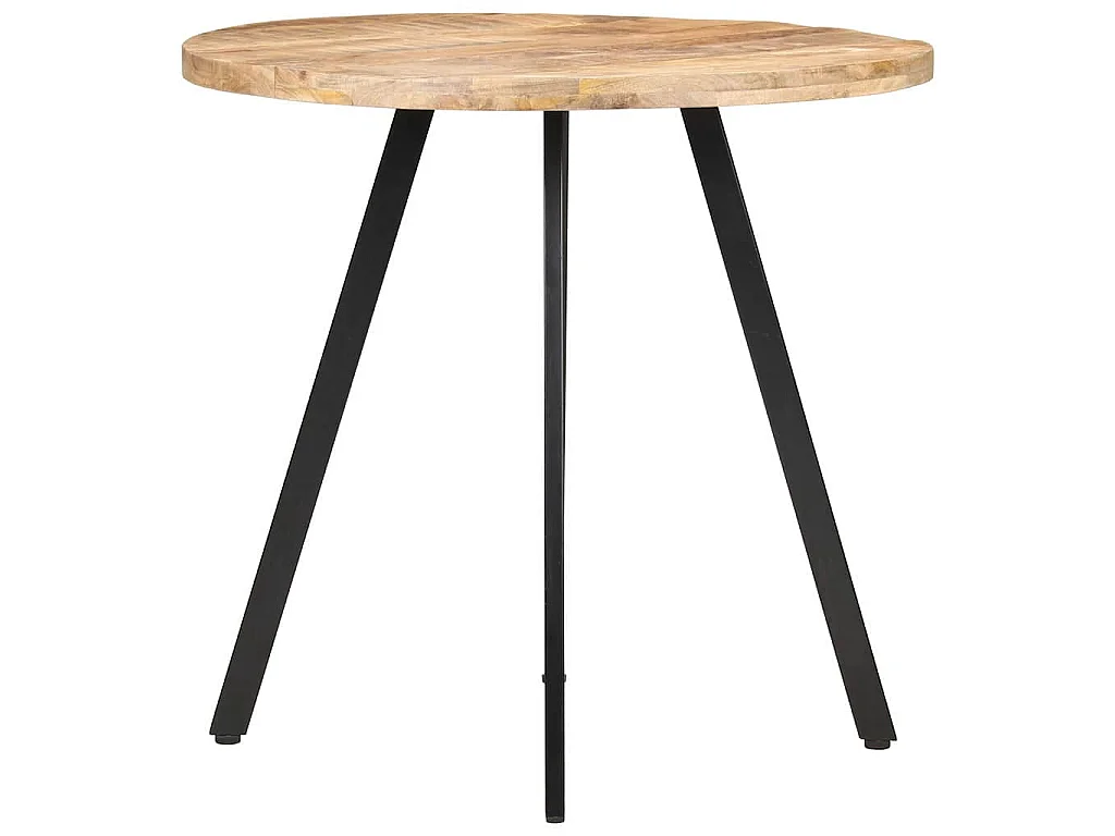 Table de salle à manger 80 cm Bois de manguier brut
