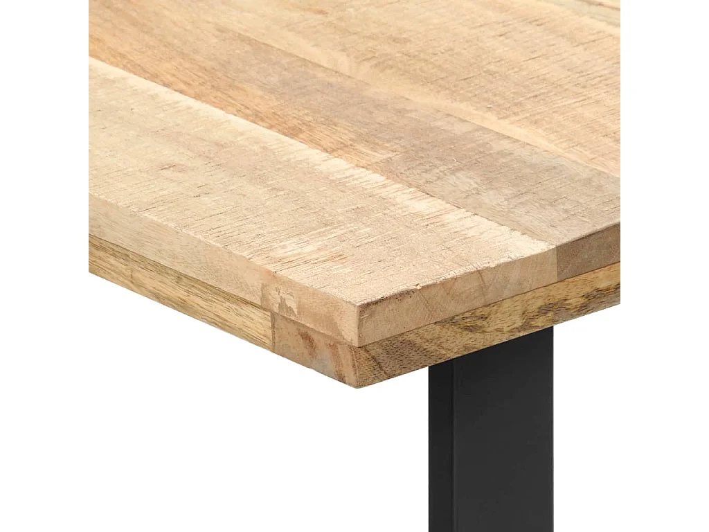 Table de salle à manger 180x90x76 cm bois de manguier massif