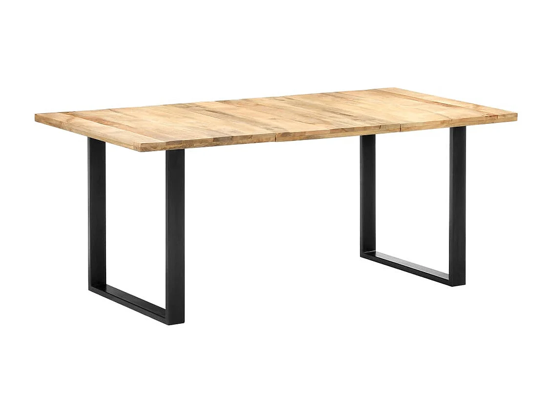 Table de salle à manger 180x90x76 cm bois de manguier massif