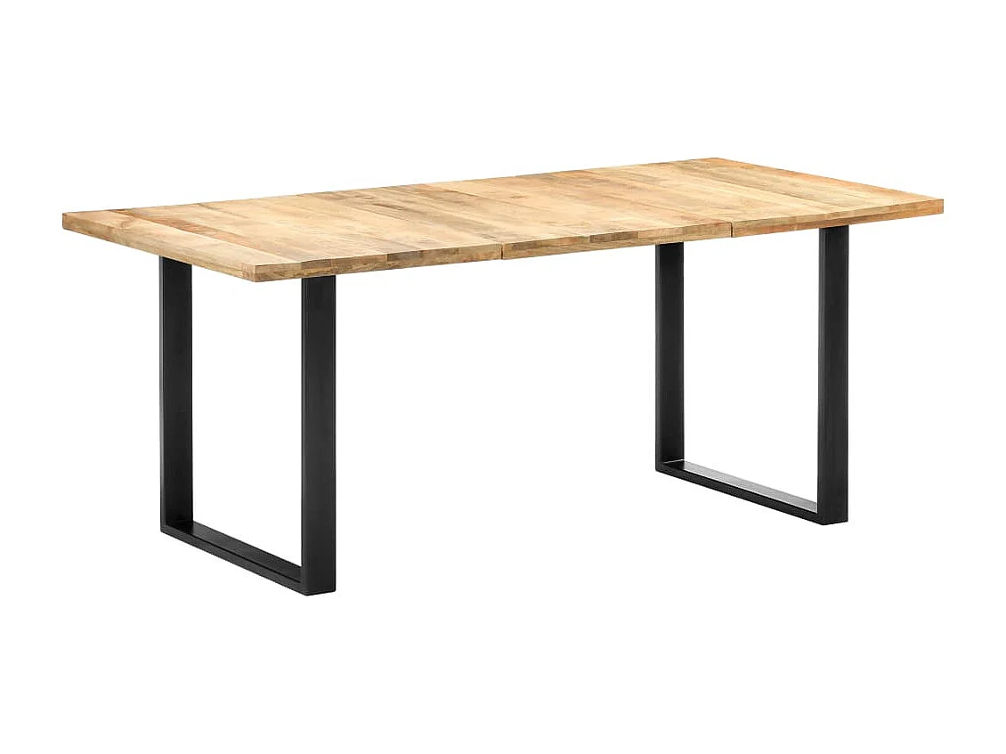 Table de salle à manger 180x90x76 cm bois de manguier massif