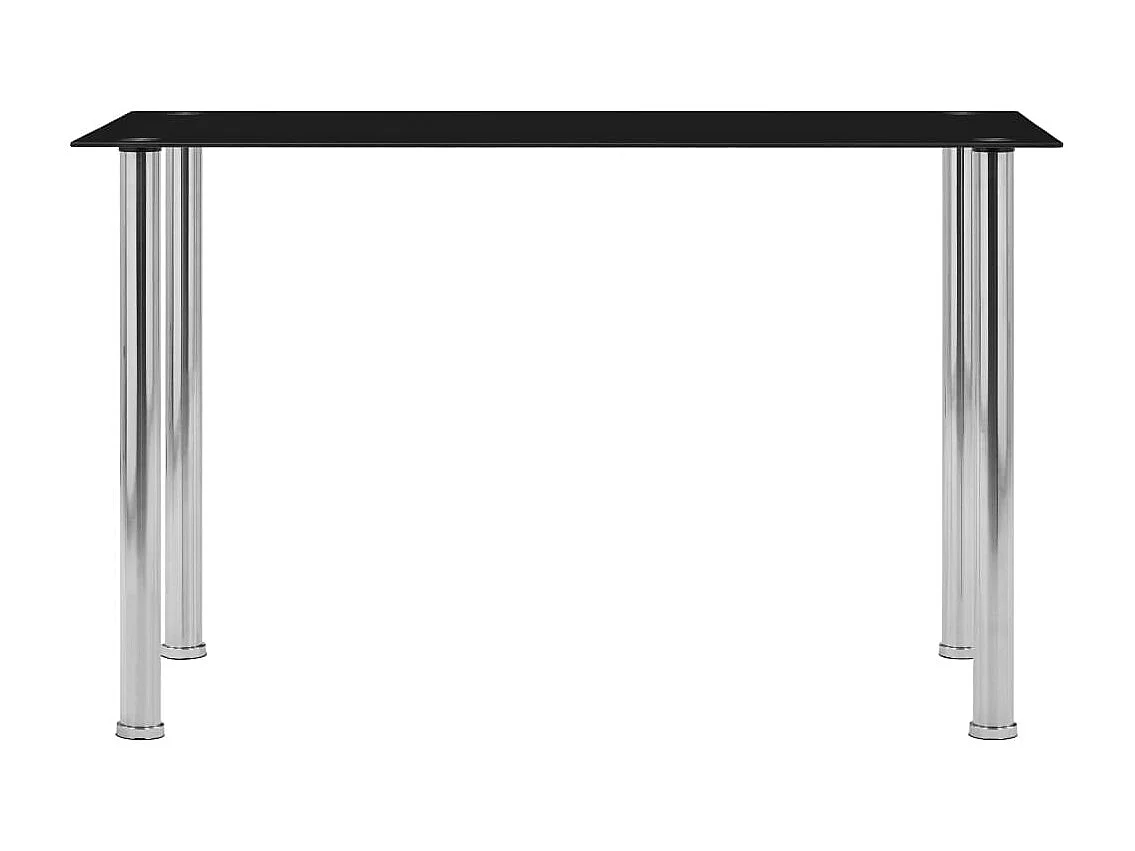Table à manger Noir 120x60x75 cm Verre trempé