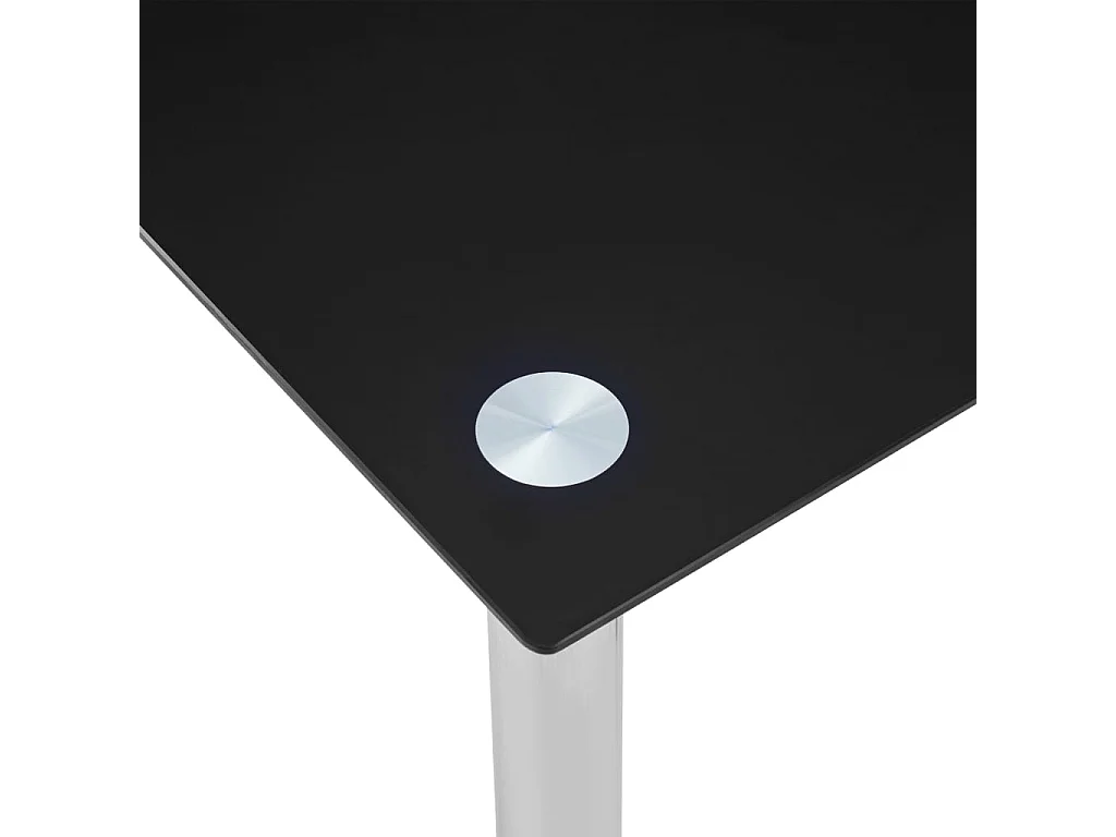 Table à manger Noir 120x60x75 cm Verre trempé
