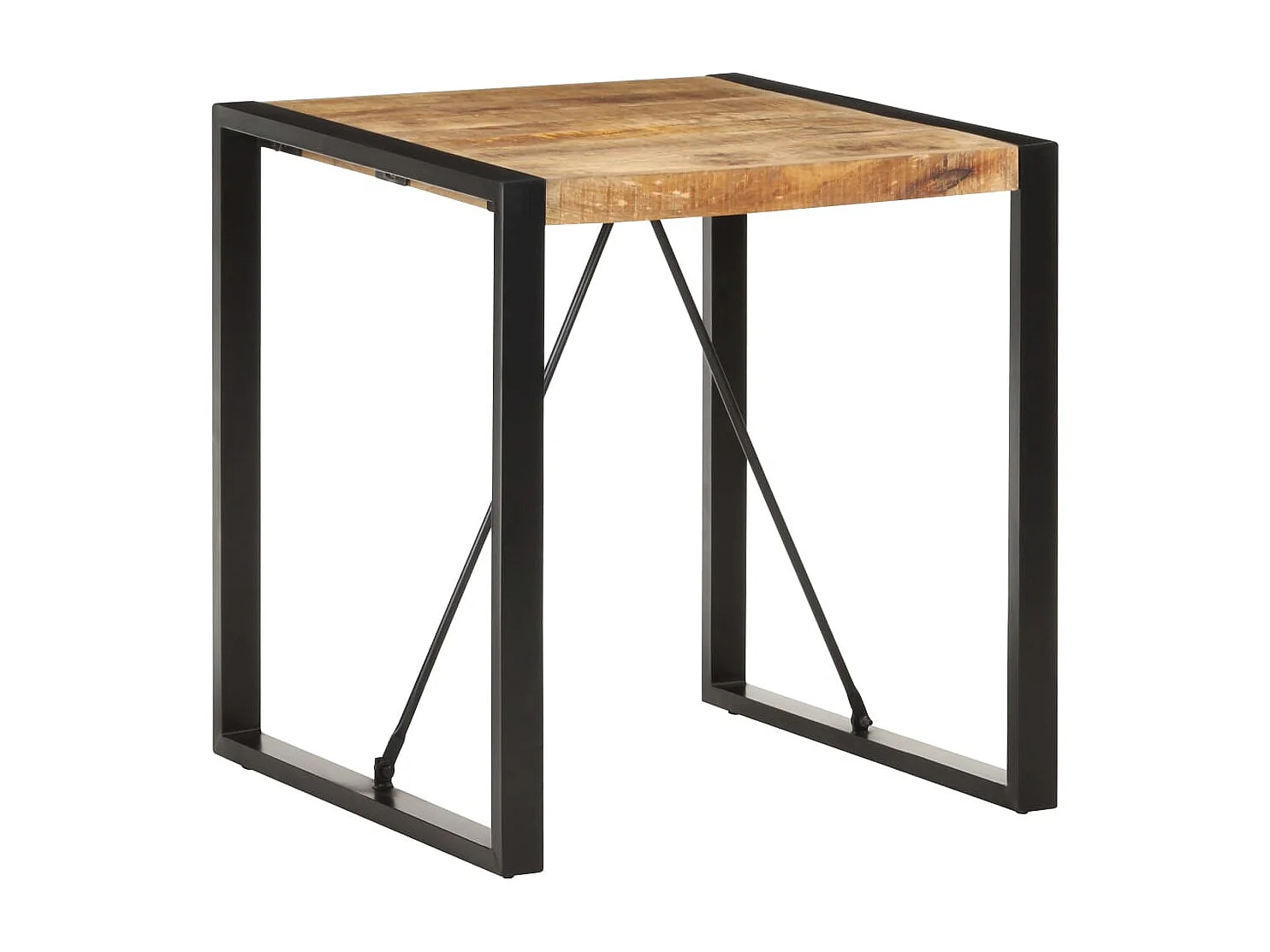 Table à manger 70x70x75 cm Bois de manguier massif brut