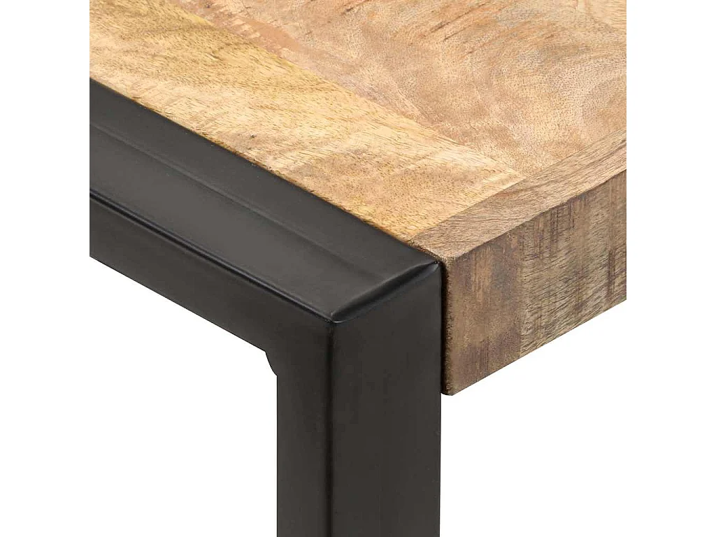 Table à manger 70x70x75 cm Bois de manguier massif brut