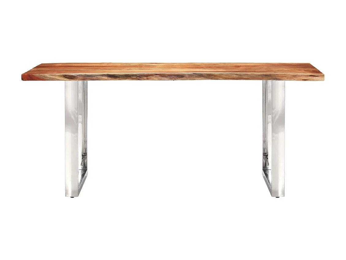 Table à dîner à live edge Bois d'acacia massif 200 cm 3,8 cm