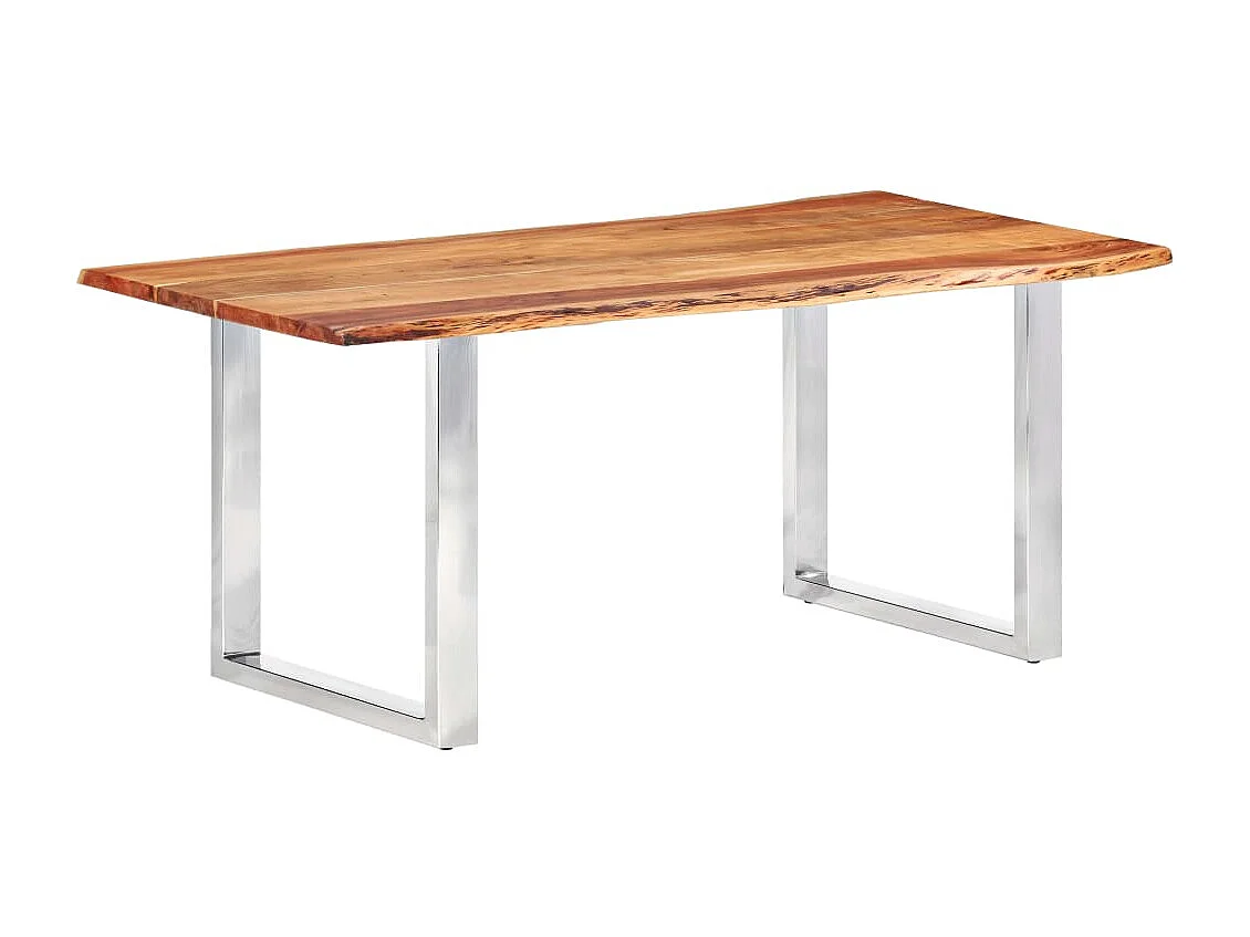 Table à dîner à live edge Bois d'acacia massif 200 cm 3,8 cm