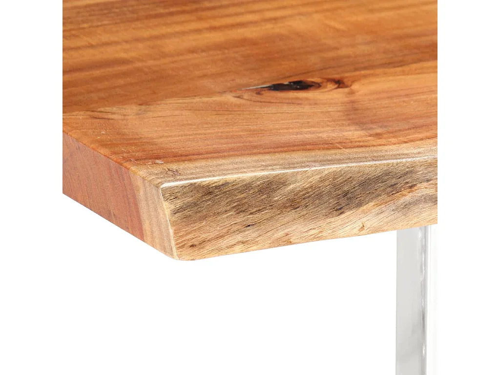 Eetkamertafel met natuurlijke randen 3,8 cm 200 cm acaciahout