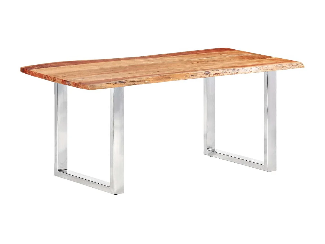 Eetkamertafel met natuurlijke randen 3,8 cm 200 cm acaciahout