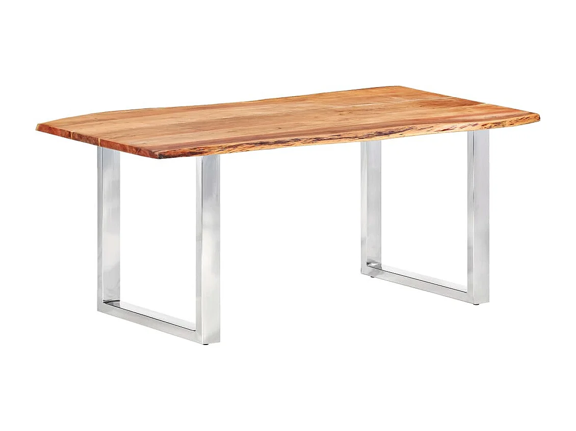 Eetkamertafel met natuurlijke randen 3,8 cm 200 cm acaciahout