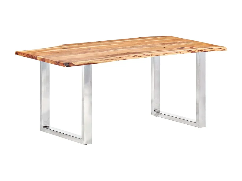 Table à dîner à live edge Bois d'acacia massif 200 cm 3,8 cm