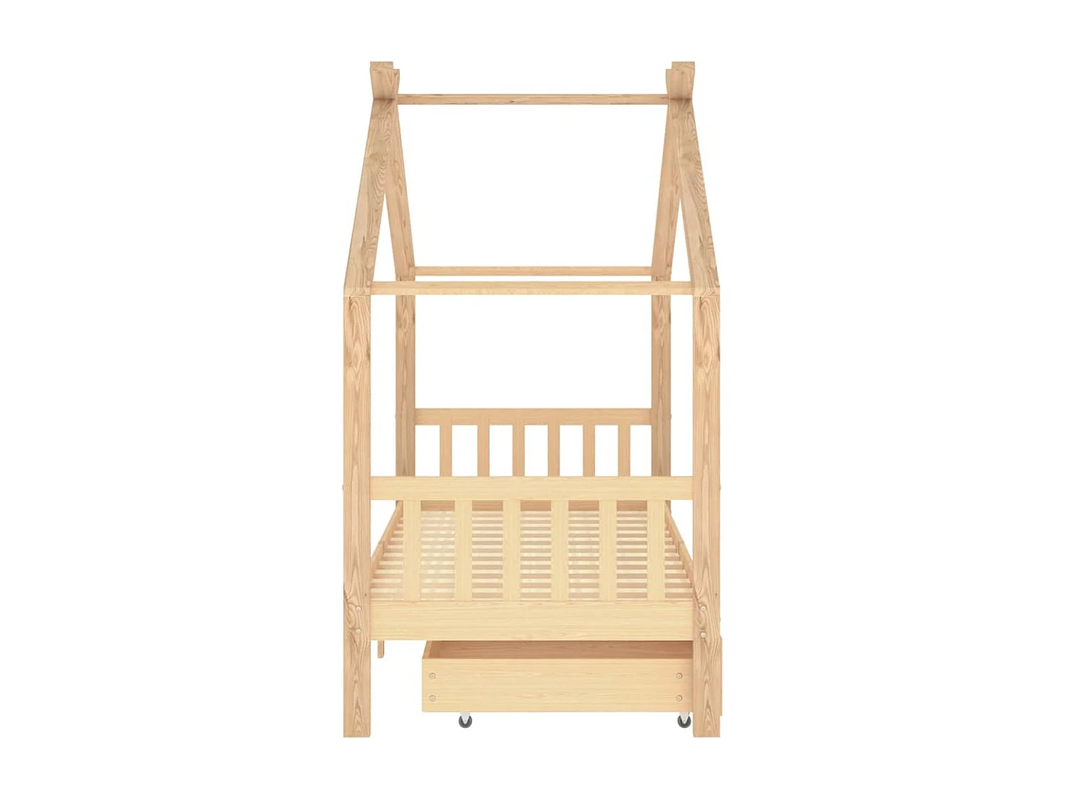 Kinderbedframe met lades massief grenenhout 90x200 cm