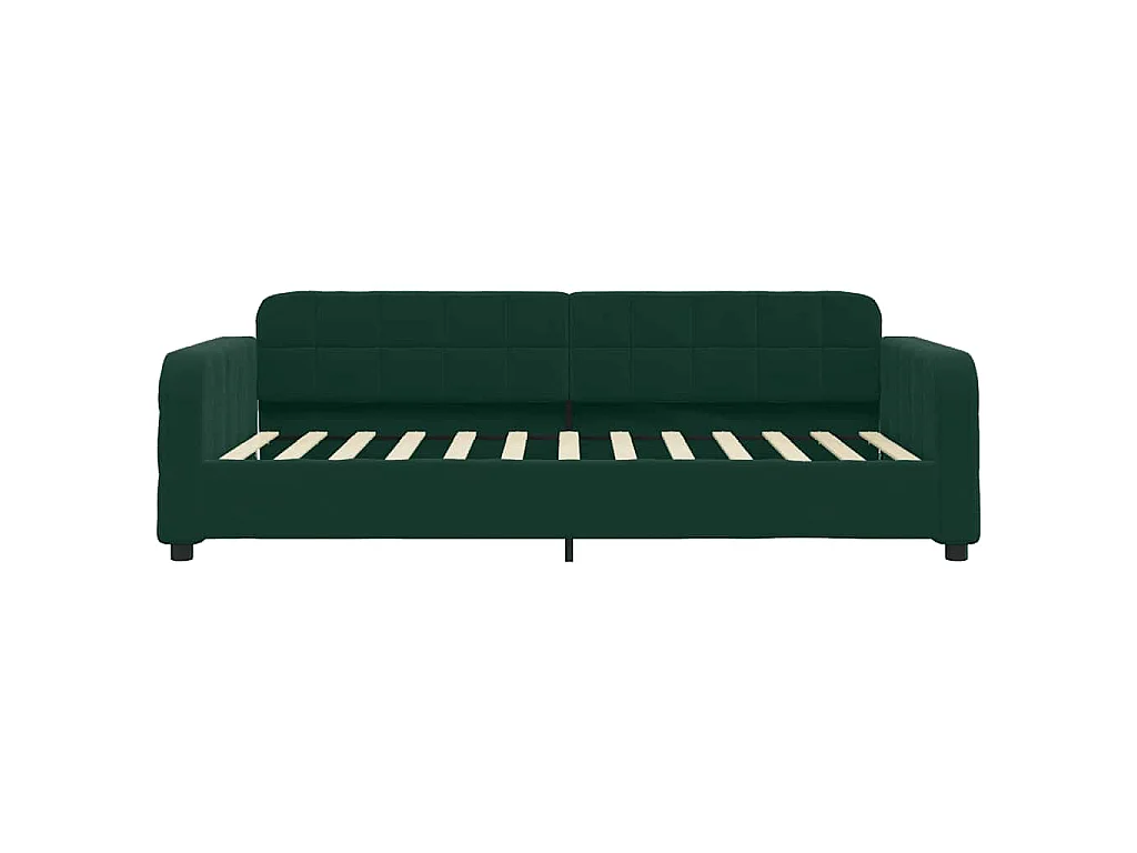 Divano Letto con Letto Estraibile Verde Scuro 90x200cm Velluto