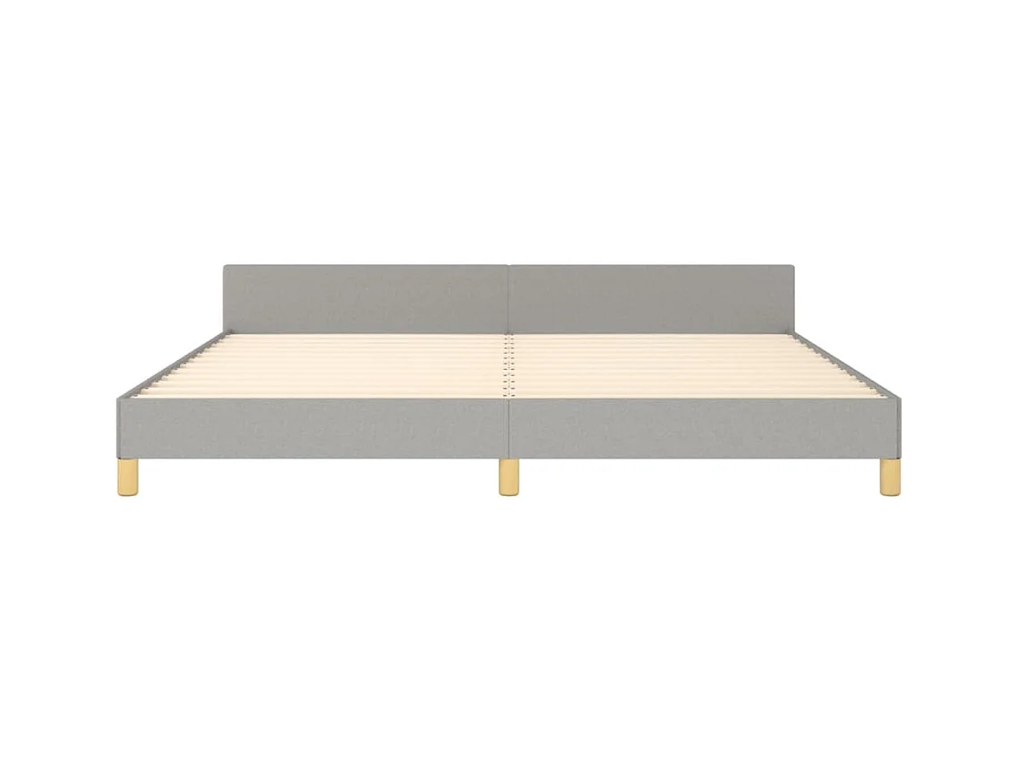 Giroletto senza Materasso Grigio Chiaro 200x200 cm Tessuto