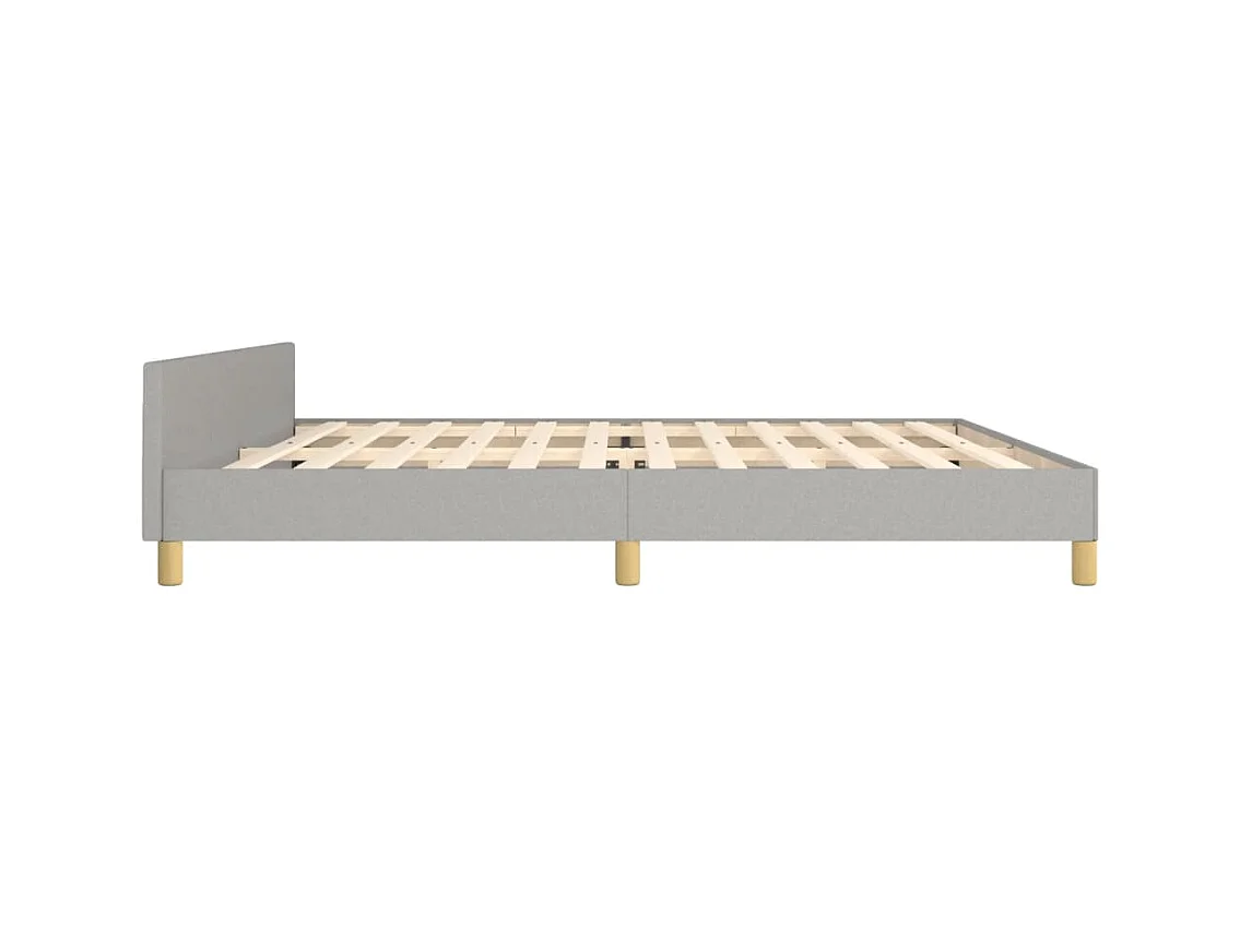 Giroletto senza Materasso Grigio Chiaro 200x200 cm Tessuto