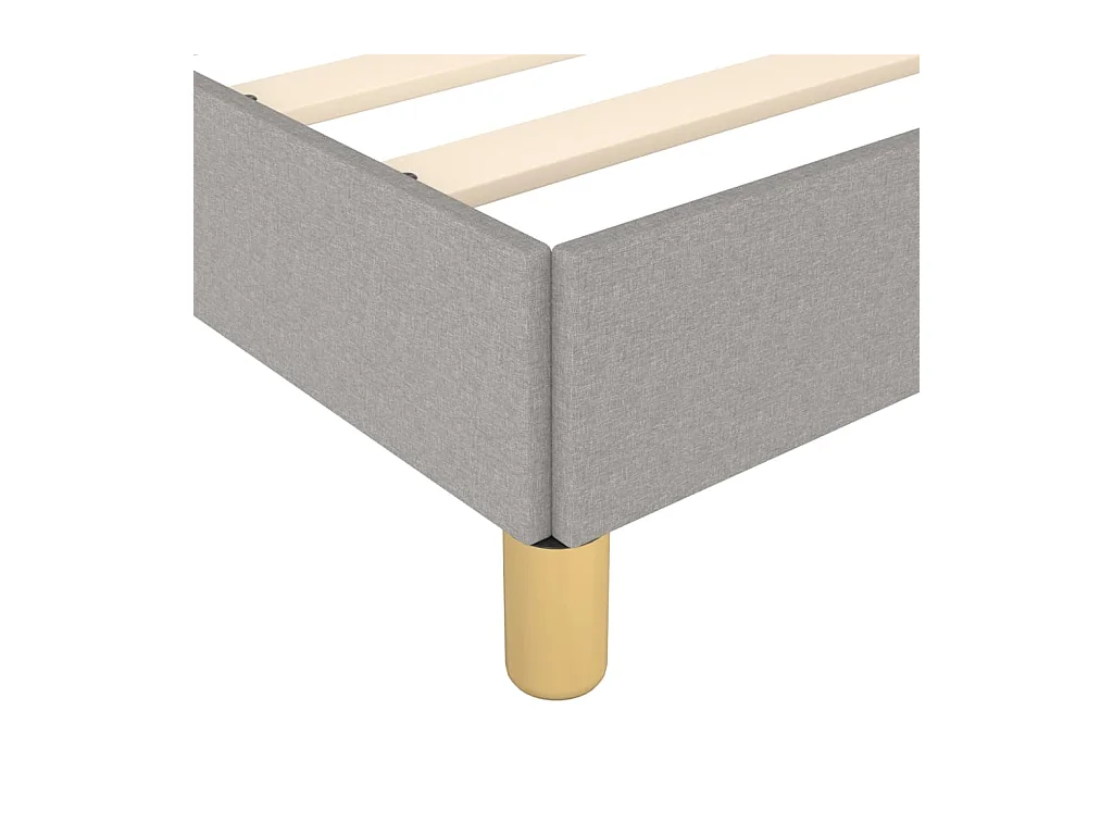 Giroletto senza Materasso Grigio Chiaro 200x200 cm Tessuto