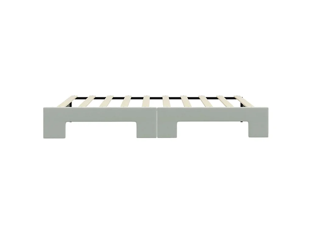 Lit de jour avec lit gigogne gris clair 90x190 cm velours