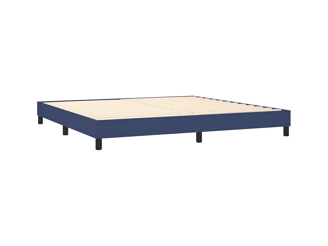 Letto a Molle Materasso e LED Blu 200x200cm in Tessuto