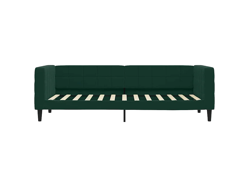 Divano Letto Estraibile Cassetti Verde Scuro 80x200cm Velluto