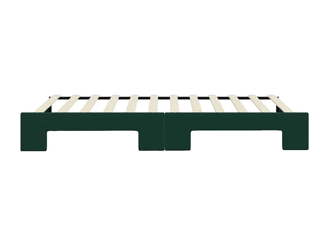 Tagesbett Ausziehbar Dunkelgrün 100x200 cm Samt