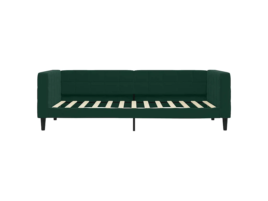 Divano Letto con Letto Estraibile Verde Scuro 100x200cm Velluto