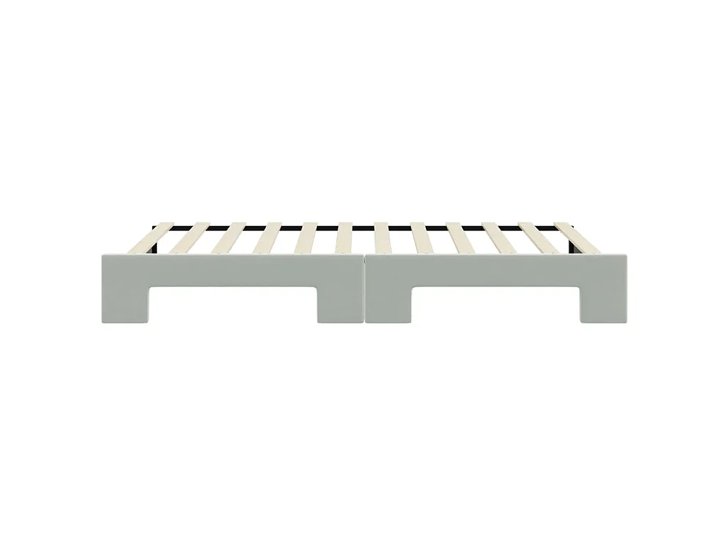 Divano Letto con Letto Estraibile Grigio Chiaro 90x200 Velluto
