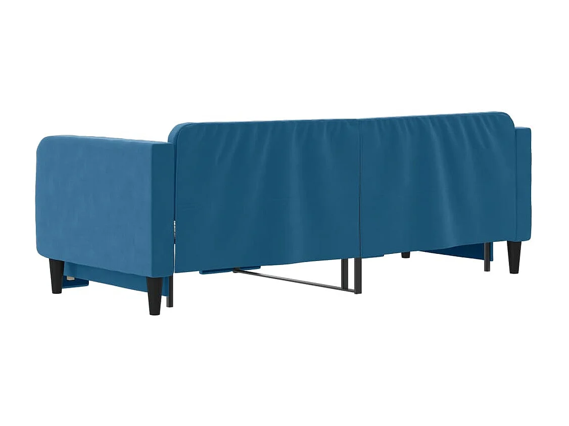 Tagesbett Ausziehbar Blau 80x200 cm Samt