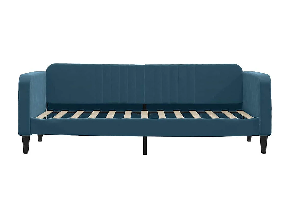 Divano Letto con Letto Estraibile Blu 80x200 cm in Velluto