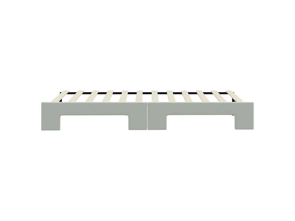 Divano Letto con Letto Estraibile Grigio Chiaro 90x200 Velluto