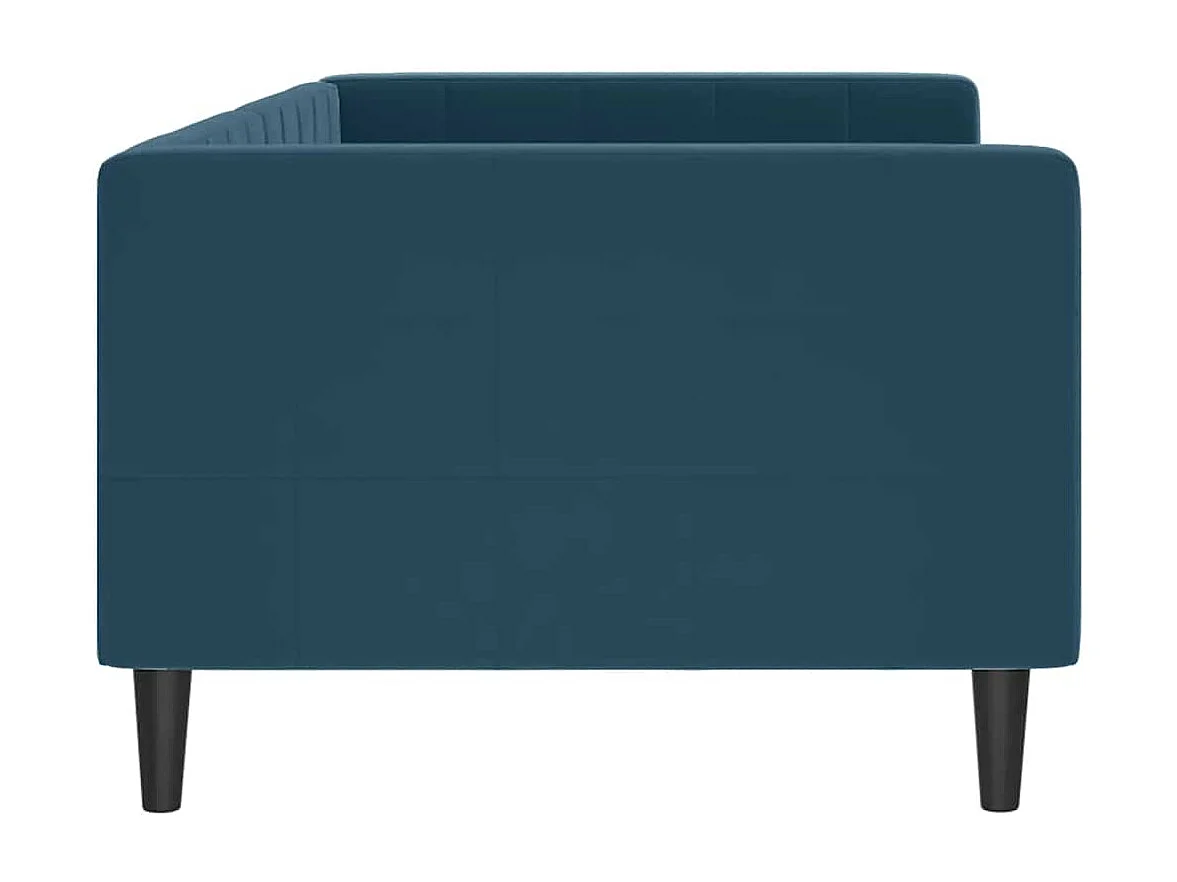 Sofá cama sin colchón terciopelo azul 90x200 cm