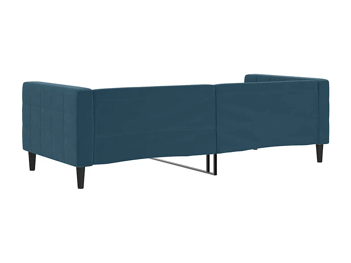 Lit de repos sans matelas bleu 90x200 cm velours