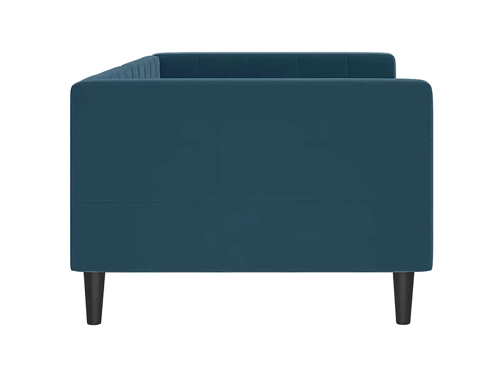 Lit de repos sans matelas bleu 90x200 cm velours