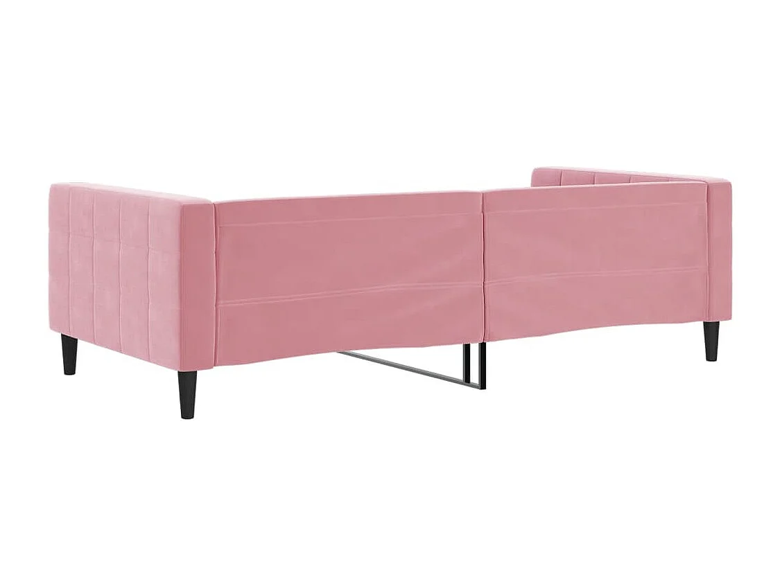 Sofá cama terciopelo rosa 100x200 cm