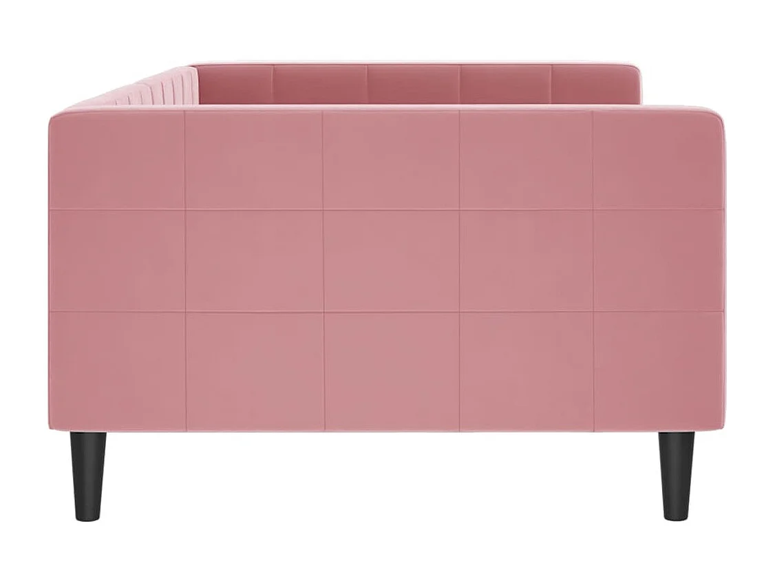 Lit de repos rose 100x200 cm velours