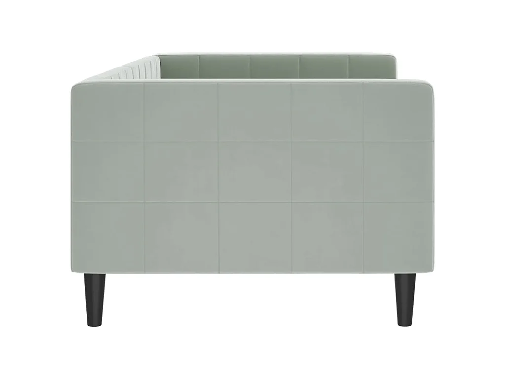 Tagesbett Hellgrau 90x200 cm Samt